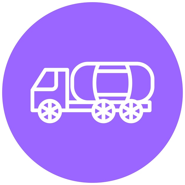 Estilo del icono del camión de aceite de diseño vectorial