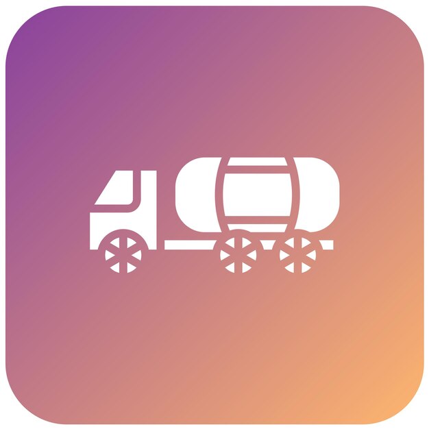 Estilo del icono del camión de aceite de diseño vectorial