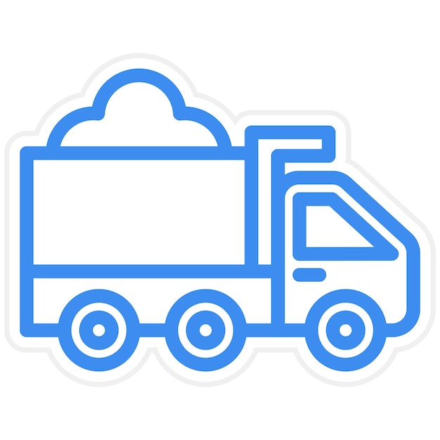 Estilo del icono del camión de descarga