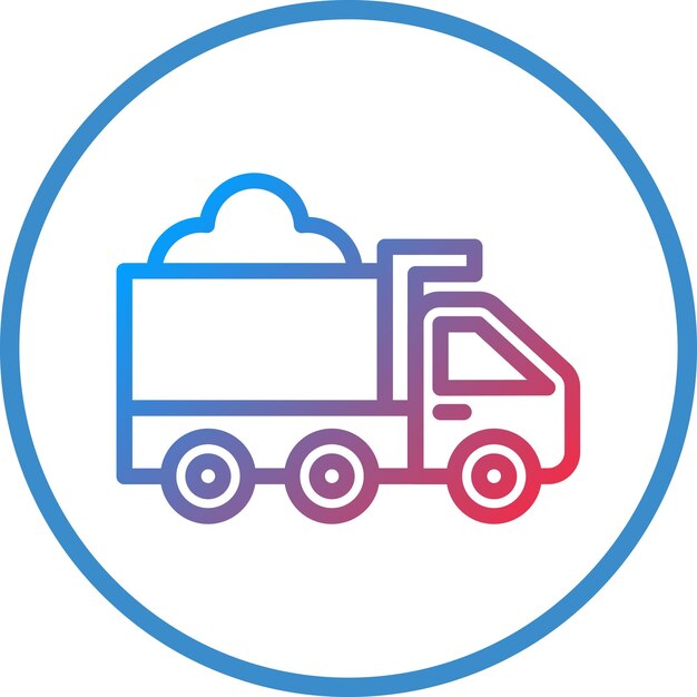 Estilo del icono del camión de descarga