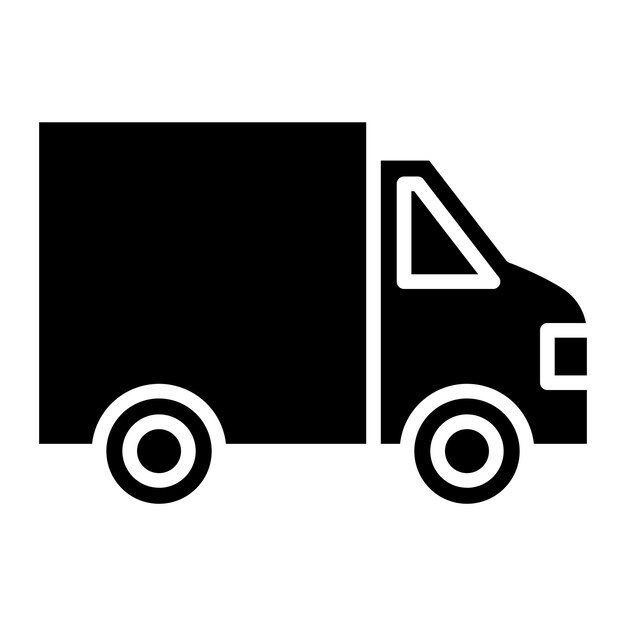 Estilo del icono del camión de diseño vectorial