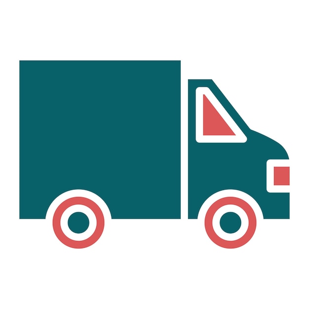 Estilo del icono del camión de diseño vectorial