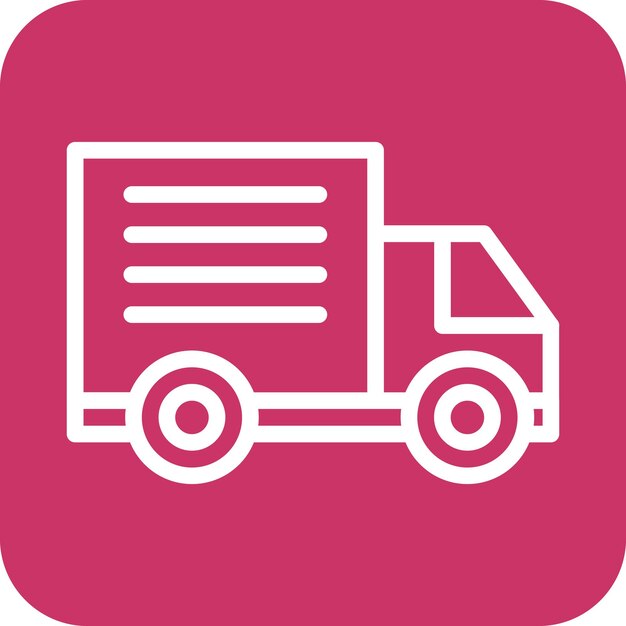 Estilo del icono del camión de diseño vectorial