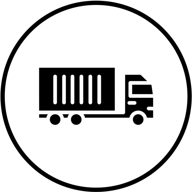 Estilo del icono del camión de diseño vectorial