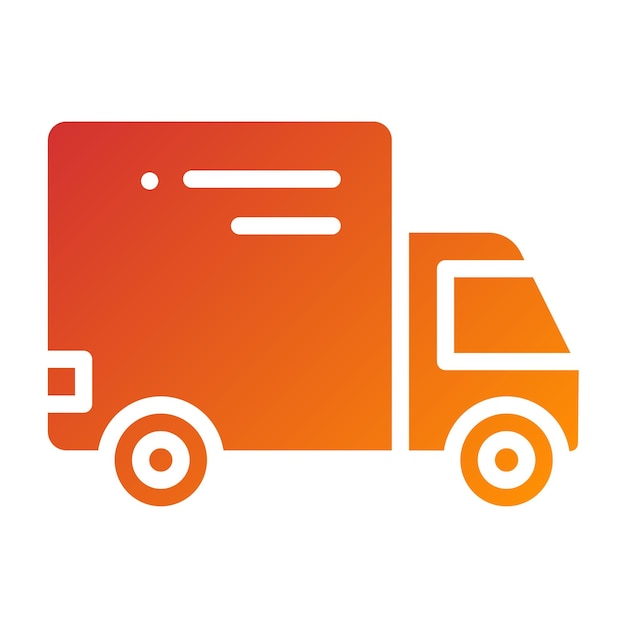Estilo del icono del camión de diseño vectorial