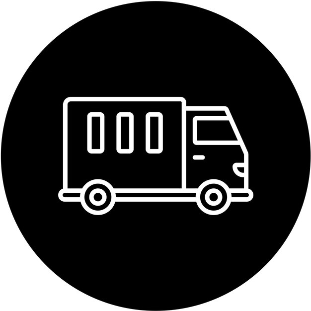 Estilo del icono del camión de diseño vectorial