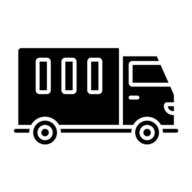 Estilo del icono del camión de diseño vectorial