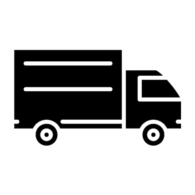 Estilo del icono del camión de diseño vectorial