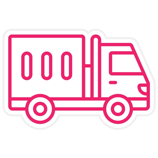 Estilo del icono del camión de diseño vectorial