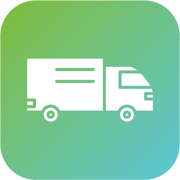 Estilo del icono del camión de diseño vectorial
