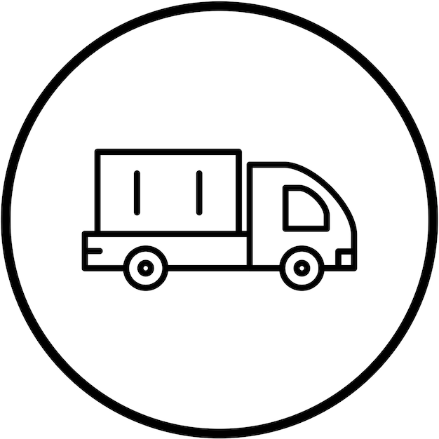 Estilo del icono del camión de diseño vectorial