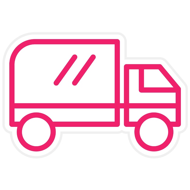 Estilo del icono del camión de diseño vectorial