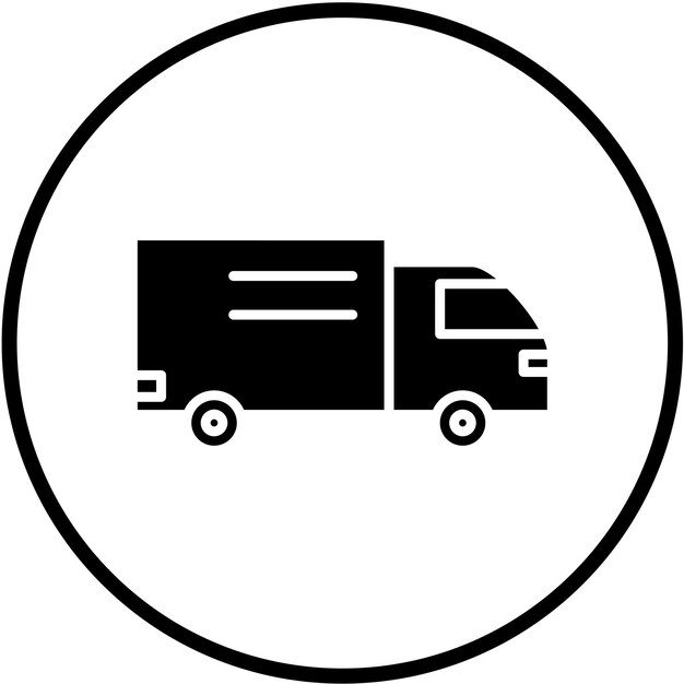 Estilo del icono del camión de diseño vectorial