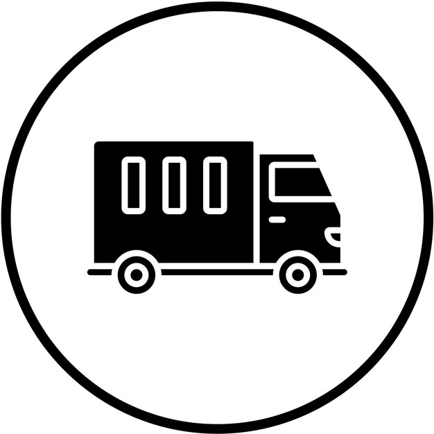 Estilo del icono del camión de diseño vectorial