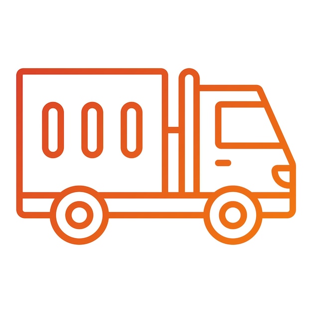 Estilo del icono del camión de diseño vectorial