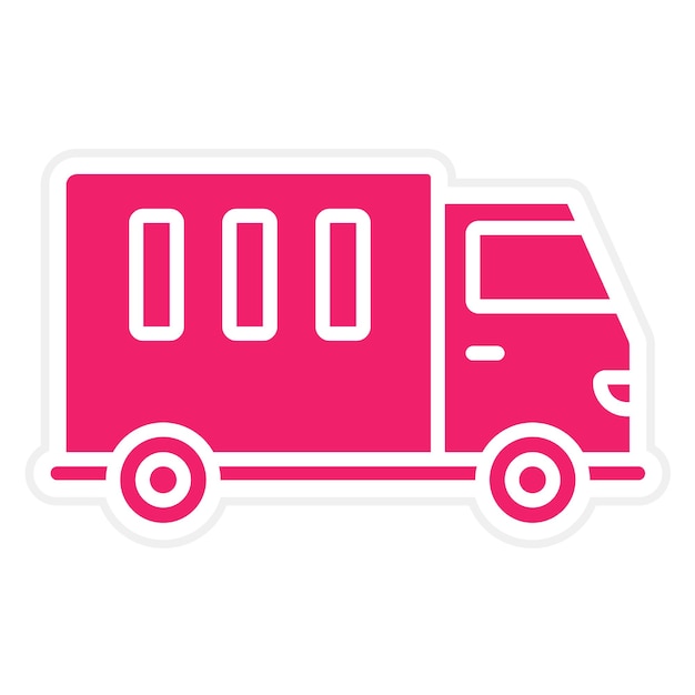 Estilo del icono del camión de diseño vectorial
