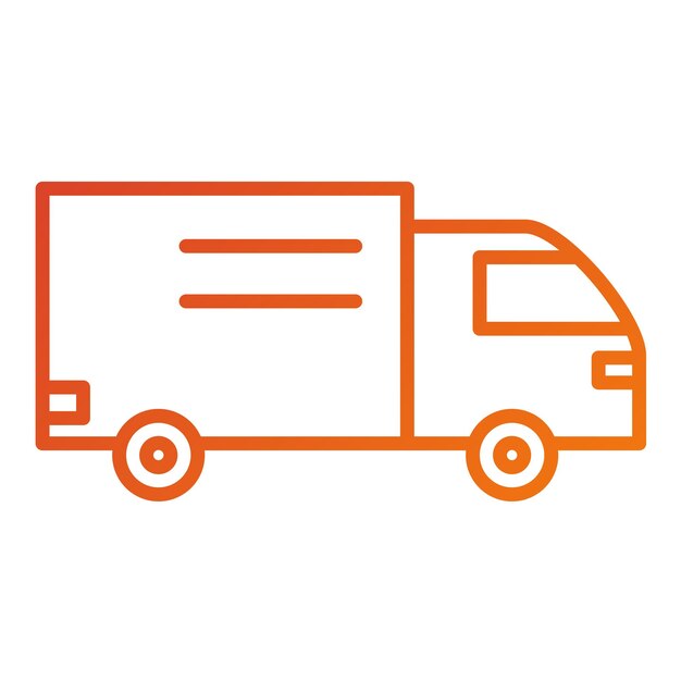 Estilo del icono del camión de diseño vectorial