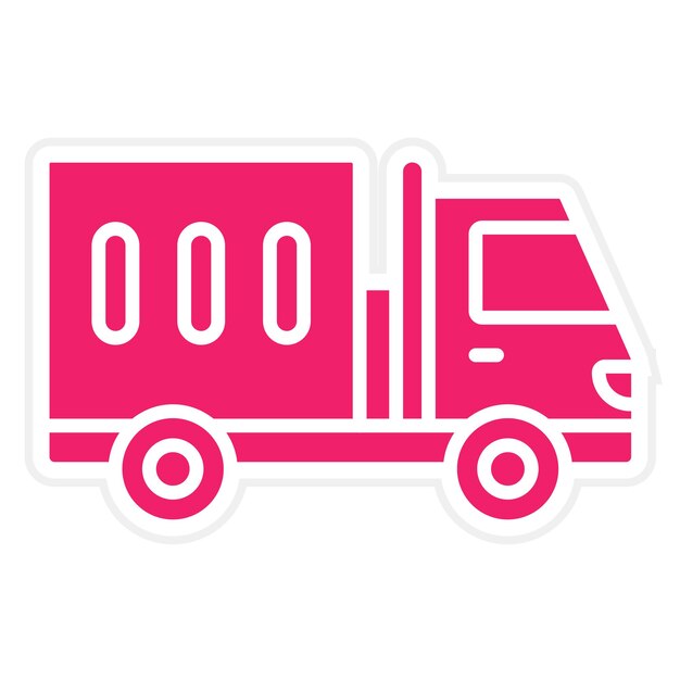 Estilo del icono del camión de diseño vectorial