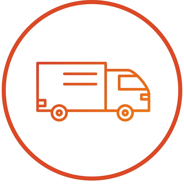 Estilo del icono del camión de diseño vectorial