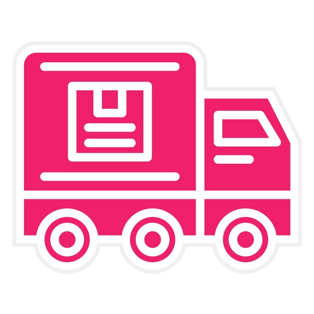 Estilo del icono del camión de diseño vectorial