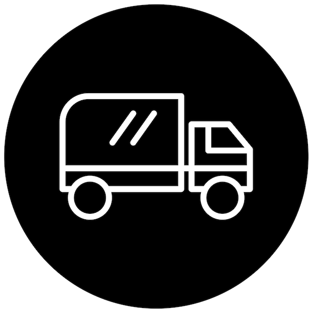 Estilo del icono del camión de diseño vectorial