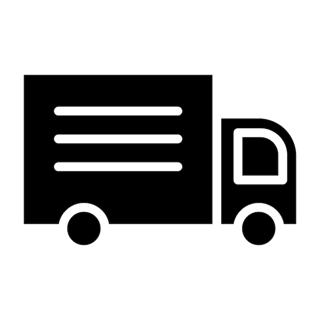 Estilo del icono del camión de entrega