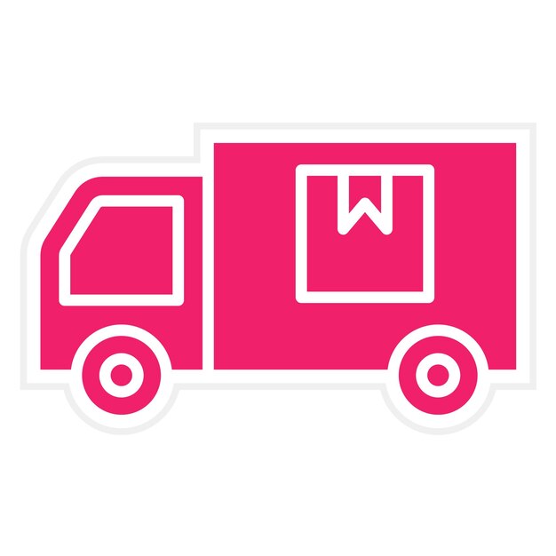Estilo del icono del camión de entrega