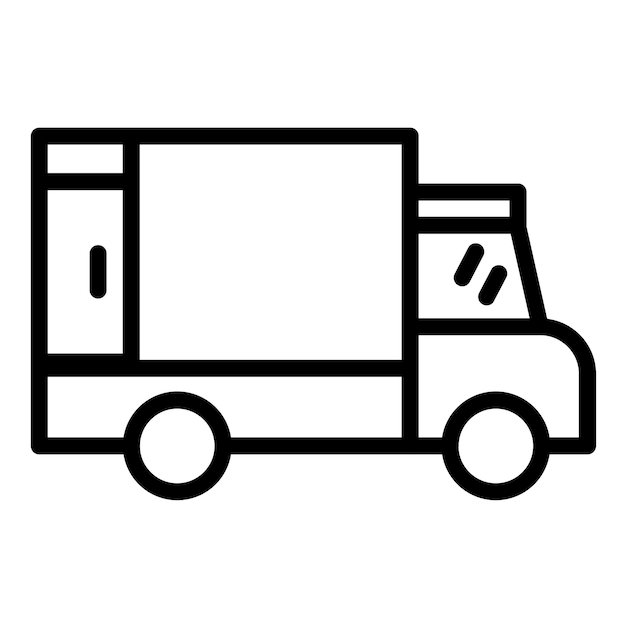 Estilo de icono de camión de envío de diseño vectorial