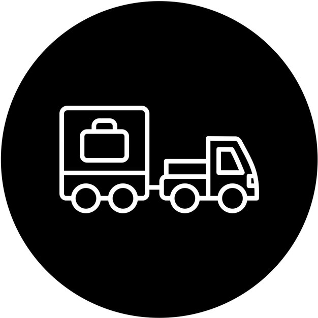 Estilo del icono del camión de equipaje