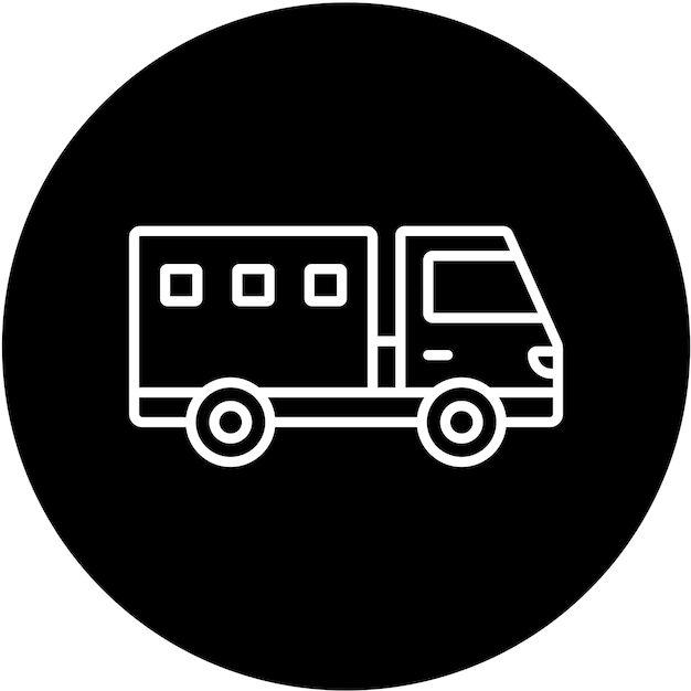 Estilo del icono del camión militar