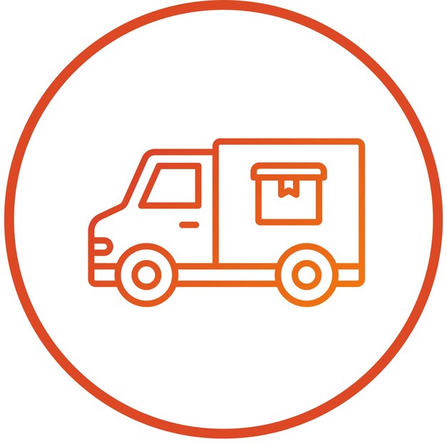 Estilo del icono de la camioneta de entrega