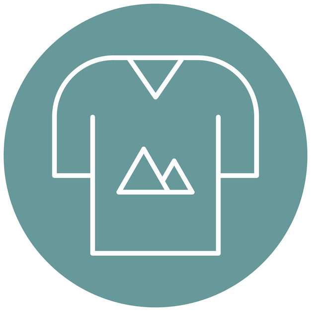 Vector estilo del icono de la camiseta de diseño vectorial