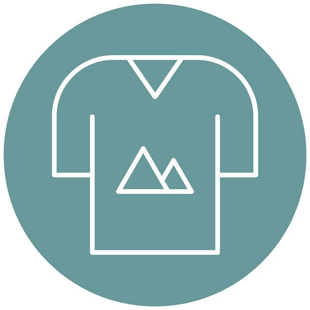 Estilo de icono de camiseta de diseño vectorial