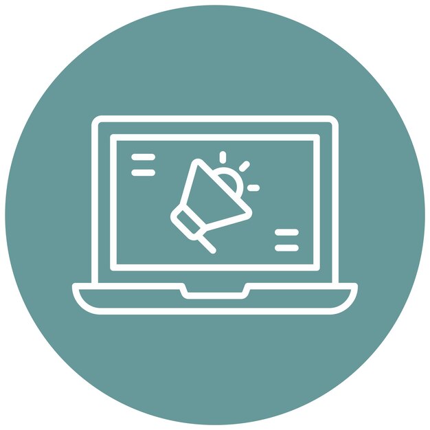 Estilo de icono de la campaña de diseño vectorial
