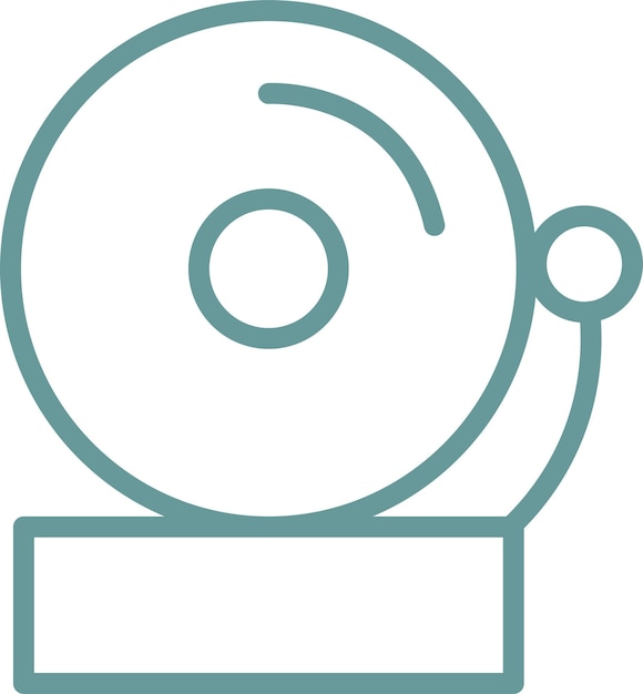 Estilo del icono de la campana de la escuela de diseño vectorial