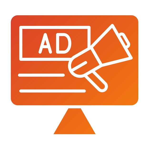 Estilo de icono de la campaña de publicidad de diseño vectorial