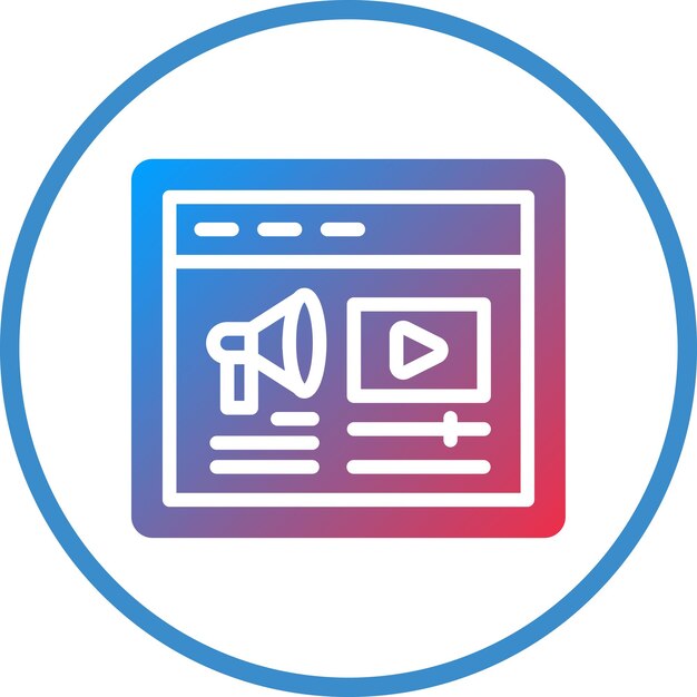 Estilo del icono de la campaña publicitaria