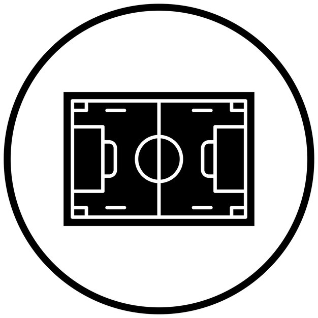 Estilo del icono del campo de diseño vectorial