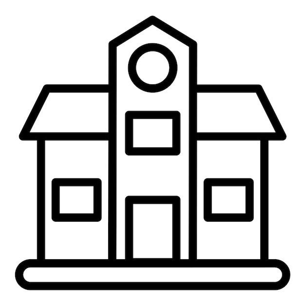 Estilo del icono del campus de diseño vectorial