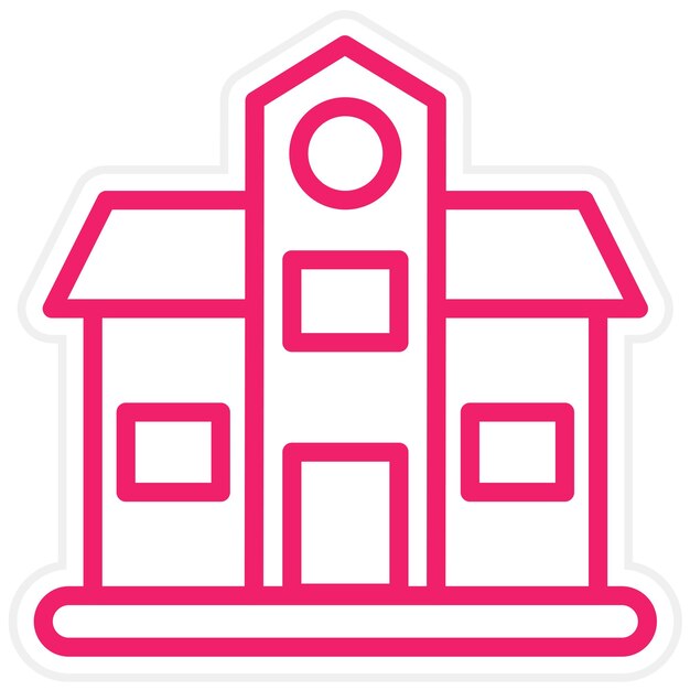 Estilo del icono del campus de diseño vectorial