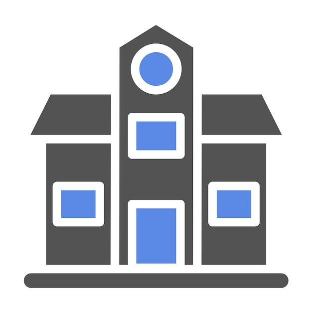 Estilo del icono del campus de diseño vectorial