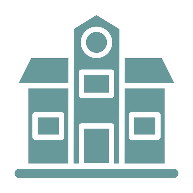 Estilo del icono del campus de diseño vectorial