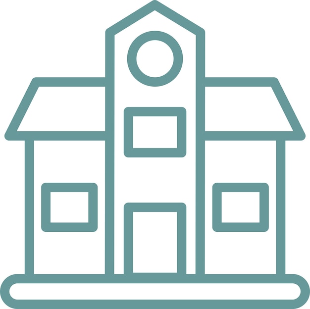 Estilo del icono del campus de diseño vectorial