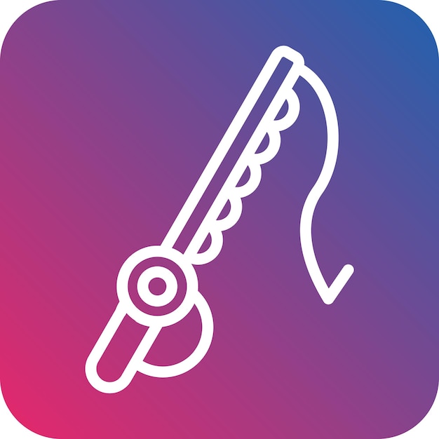 Estilo del icono de la caña de pesca