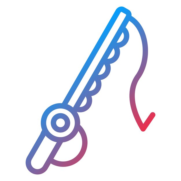Estilo del icono de la caña de pesca