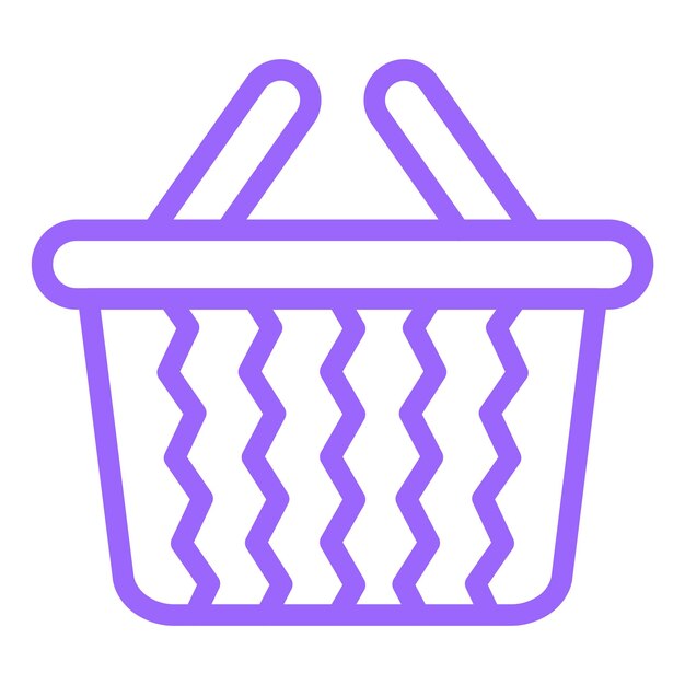 Estilo del icono de la canasta de diseño vectorial