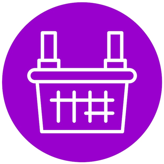 Estilo del icono de la canasta de diseño vectorial