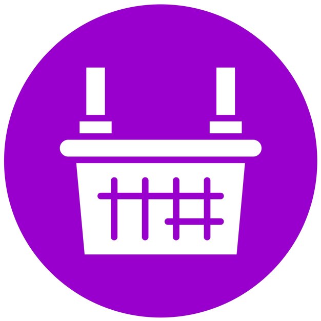 Estilo del icono de la canasta de diseño vectorial