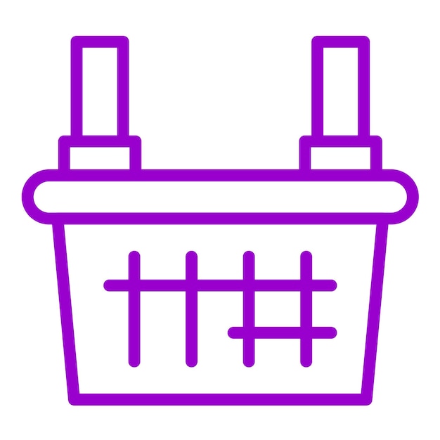Estilo del icono de la canasta de diseño vectorial