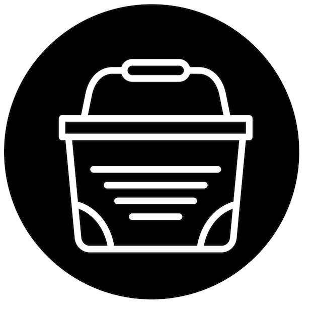 Estilo del icono de la canasta de diseño vectorial